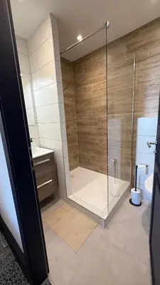 Salle de bains dans l'établissement Villa Bartholdi
