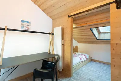 Un ou plusieurs lits dans un hébergement de l'établissement Le chalet de Nicolas - Your Nature Exclusive Retreat !