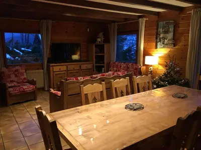 Coin salon dans l'établissement Chalet de la Roche Gauthier