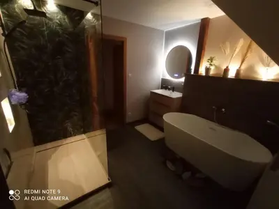 Salle de bains dans l'établissement Le jardin