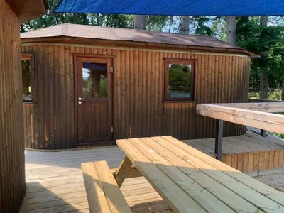 Plan de l'établissement L'Écorce & le Tanin - 2 cabanes cosy pour 4, pêche