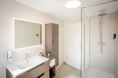 Salle de bains dans l'établissement Explorer, Proche Basel, Voyage, Style & Confort