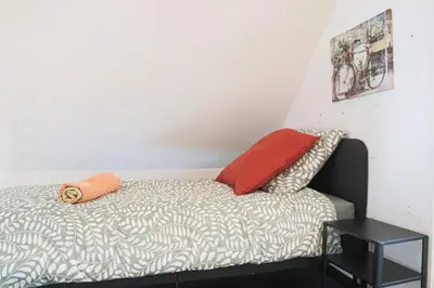 Un ou plusieurs lits dans un hébergement de l'établissement LE DUPLEX BORDERLINE , balade au bord du Rhin