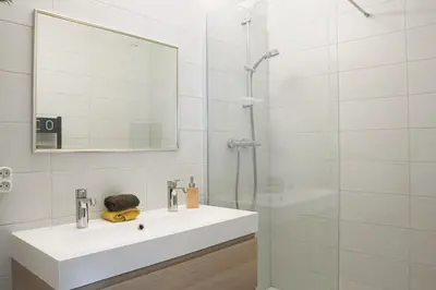 Salle de bains dans l'établissement LE DUPLEX BORDERLINE , balade au bord du Rhin
