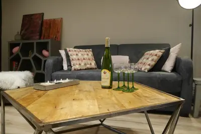 Coin salon dans l'établissement Gîte Grand'Rue 