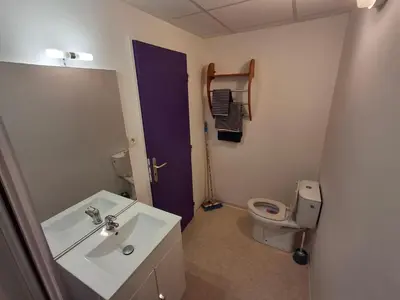 Salle de bains dans l'établissement Studio meublé Sochaux 309