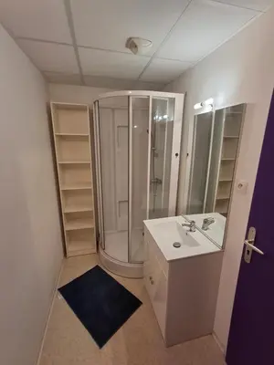 Salle de bains dans l'établissement Studio meublé Sochaux 309