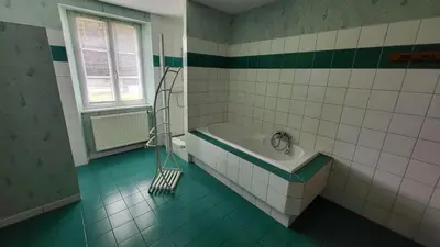 Salle de bains dans l'établissement Gîte des Pinsons