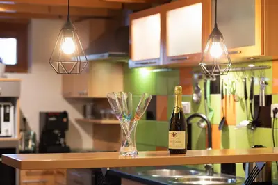 Boissons dans l'établissement Gîte 3 étoiles avec sauna individuel chez Chanchan de 1 a 6 personnes