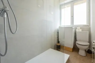 Salle de bains dans l'établissement Studio Élégant sur Boulevard Mulhouse Centre