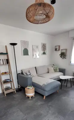 Coin salon dans l'établissement Appartement - Central - Proche gare - Parking - Confort - Moderne