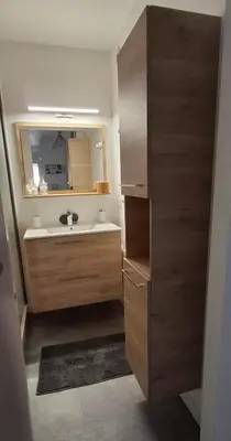 Salle de bains dans l'établissement Appartement - Central - Proche gare - Parking - Confort - Moderne