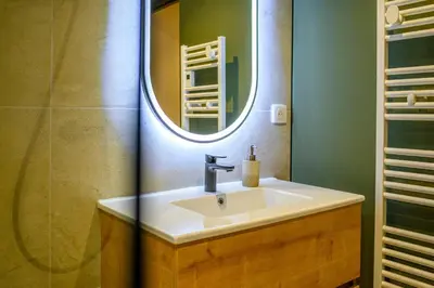 Salle de bains dans l'établissement Le 16-Appart'Hôtel-GregIMMO