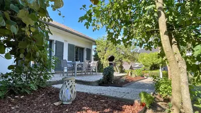 Jardin de l'établissement La Villa de la Lauch 3 étoiles - Issenheim Route des vins