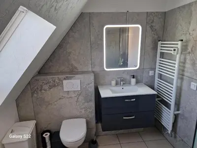 Salle de bains dans l'établissement Chez Tony