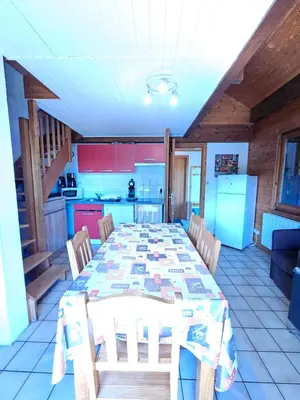 Cuisine ou kitchenette dans l'établissement Océane