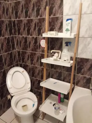 Salle de bains dans l'établissement Chambre dans une appartement