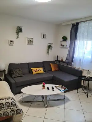 Coin salon dans l'établissement T1 hyper centre Saint-Louis 