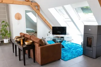 Télévision ou salle de divertissement dans l'établissement Gîte nature & bien-être - Grand ballon - vue forêt
