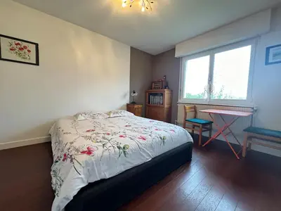 Un ou plusieurs lits dans un hébergement de l'établissement Maison - piscine privée - 6 personnes - 20 min du centre à pied