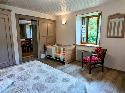 Un ou plusieurs lits dans un hébergement de l'établissement Grande maison au cœur des Vosges, escapades et nature - FR-1-583-466