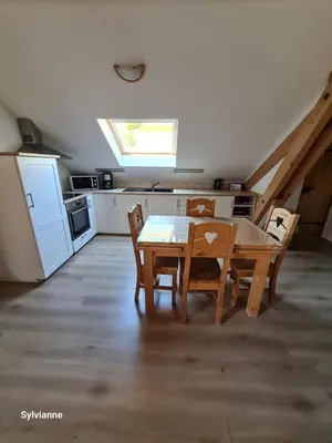 Cuisine ou kitchenette dans l'établissement La Bresse 04