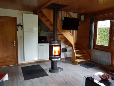 Cuisine ou kitchenette dans l'établissement Chalet Les Jonquilles