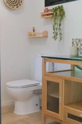 Salle de bains dans l'établissement L'écolodgia suite & spa