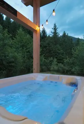 Vue générale sur la montagne ou vue sur la montagne depuis l'appartement