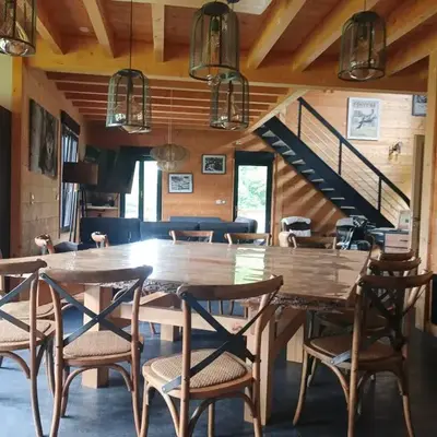 Chalet Bois le Havre du sotrè Gérardmer Sauna panoramique jacuzzi 14 personnes et 1 bébé