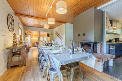 Cuisine ou kitchenette dans l'établissement Brin de Belle Hutte - Proche Station de Ski