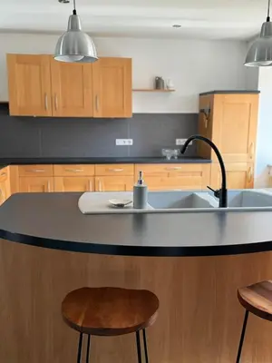 Cuisine ou kitchenette dans l'établissement Maison dans le vignoble alsacien