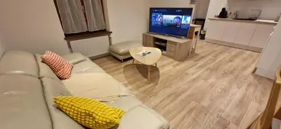 Télévision ou salle de divertissement dans l'établissement COLMAR Appartement 6 personnes parking privé JAB'S HOME 2