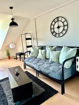 Un ou plusieurs lits dans un hébergement de l'établissement Loft vintage - spacieux 155 m2 - 4 chambres - Parking, Netflix, Wifi Fibre