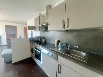 Cuisine ou kitchenette dans l'établissement Appart Alsace