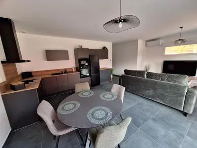 Cuisine ou kitchenette dans l'établissement Gîte les Bret'Zen