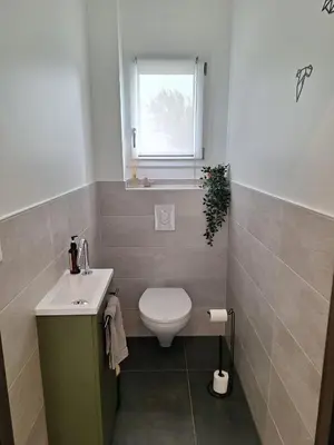 Salle de bains dans l'établissement Gîte Air'Zen