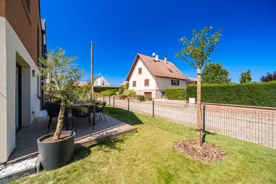 Jardin de l'établissement Duplex Jardin – Gîte des 4 Lions