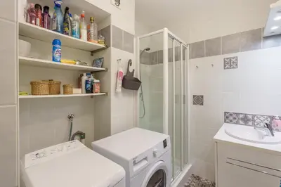 Salle de bains dans l'établissement Résidence Le Printemps - Appt vue montagne