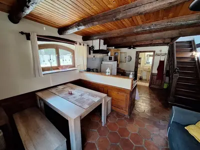 Cuisine ou kitchenette dans l'établissement Gite de la Lanterne