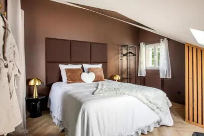 Un ou plusieurs lits dans un hébergement de l'établissement Suite Choco Love and SPA