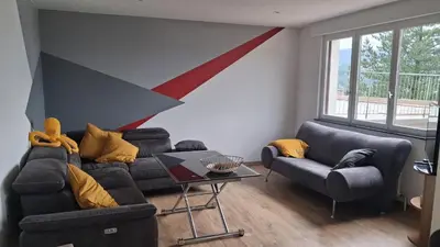 Coin salon dans l'établissement appartement cosy