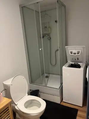 Salle de bains dans l'établissement Charmant Studio à Rixheim