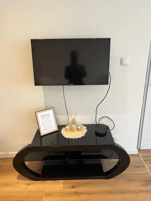 Télévision ou salle de divertissement dans l'établissement Charmant Studio à Rixheim