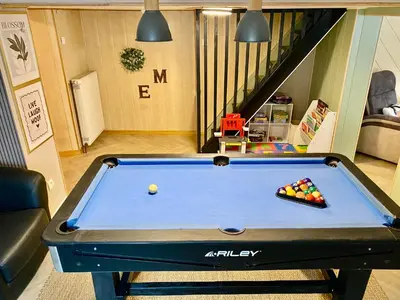 Billard dans l'établissement Le refuge Alsace aux pieds des Vosges animaux ok