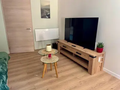 Télévision ou salle de divertissement dans l'établissement Appartement moderne, neuf et tout confort