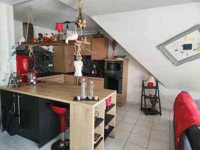 Cuisine ou kitchenette dans l'établissement Appartement cosy à 5mn du Parc des Expositions