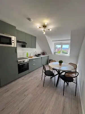 Cuisine ou kitchenette dans l'établissement Le Col'Vert - Appartement 50m2 - Colmar Centre