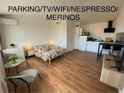 Plan de l'établissement Studio climatisé 30 m2 à 2 min de Colmar