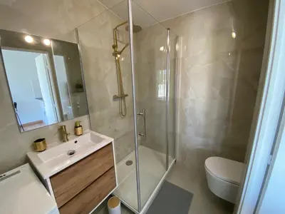 Salle de bains dans l'établissement Studio climatisé 30 m2 à 2 min de Colmar